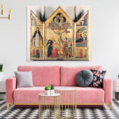 Toile Triptyque avec des scènes de la vie de (Insitu(Salon))