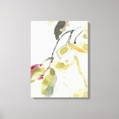 Toile Triptyque de branche feuille aquarelle (Recto)