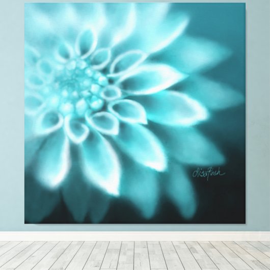 Toile Triptyque d'impression en dahlia noir (Insitu (Plancher de Bois))