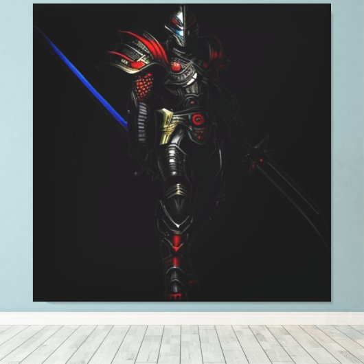 Toile triptyque guerrier (Insitu (Plancher de Bois))