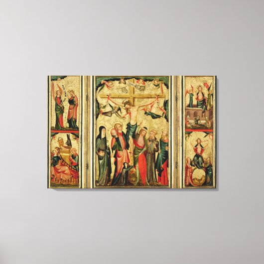 Toile Triptyque représentant la Crucifixion du Christ (Recto)