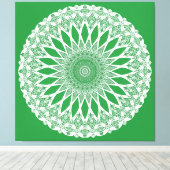 Toile Tristyns d'algues vertes Mandala (Insitu (Plancher de Bois))