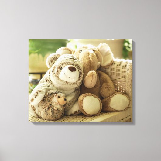 Toile Trois amis de peluche (Recto)