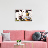 Toile Trois chatons heureux à la fête (Insitu(Salon))