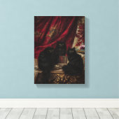 Toile Trois chats noirs (Insitu (Plancher de Bois))