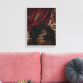 Toile Trois chats noirs (Insitu(Salon))
