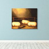 Toile Trois Cochons à l'extérieur d'un Sty (Insitu (Plancher de Bois))