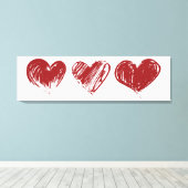 Toile Trois coeurs (Insitu (Plancher de Bois))