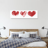 Toile Trois coeurs (Insitu(Chambre))