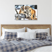 Toile Trois Cubes De Tigre En Jeu (Insitu(Chambre))
