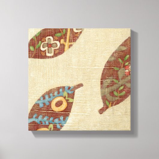 Toile Trois Feuilles sur l'Arrière - plan Texture Linen (Recto)