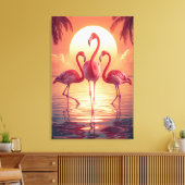TOILE TROIS FLAMANTS SURREALISTES (Insitu(Salon))