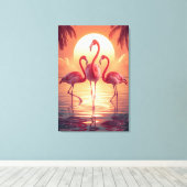 TOILE TROIS FLAMANTS SURREALISTES (Insitu (Plancher de Bois))