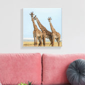Toile Trois girafes en pose (Insitu(Salon))