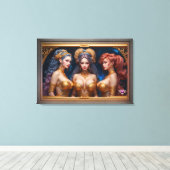 Toile Trois grâces de la mythologie grecque par Xzendor7 (Insitu (Plancher de Bois))