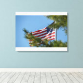 Toile Trois mini-drapeaux américains (Insitu (Plancher de Bois))