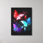 Toile Trois papillons brillants sur l'arrière - plan de (Recto)