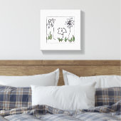 Toile Trois petites fleurs (Insitu(Chambre))