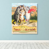 Toile Trois Petits Chatons Illustration de Mère l'Oie (Insitu (Plancher de Bois))