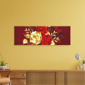 Toile Trois Roses de bijoux (Insitu(Salon))