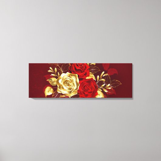 Toile Trois Roses de bijoux (Recto)