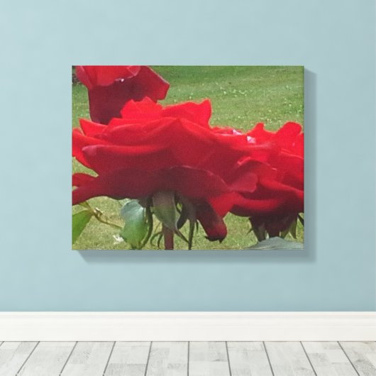 TOILE TROIS ROSES ROUGES (Insitu (Plancher de Bois))