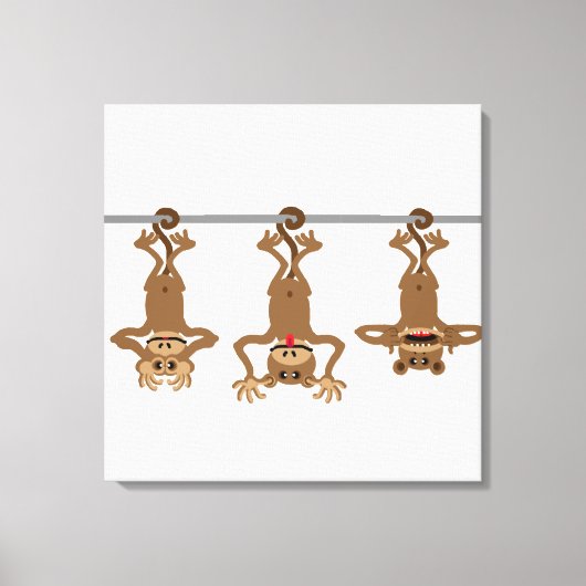 Toile Trois singes malavisés (Recto)