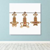 Toile Trois singes malavisés (Insitu (Plancher de Bois))