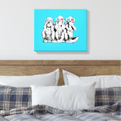 Toile Trois Singes Sages 3D Spécifications Pop Art Impri (Insitu(Chambre))