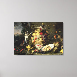 Toile Trois singes volant le fruit (huile sur la toile)