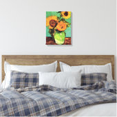 Toile Trois tournesols dans un vase par Vincent van Gogh (Insitu(Chambre))