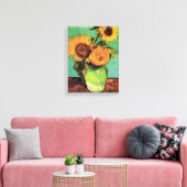 Toile Trois tournesols dans un vase par Vincent van Gogh (Insitu(Salon))