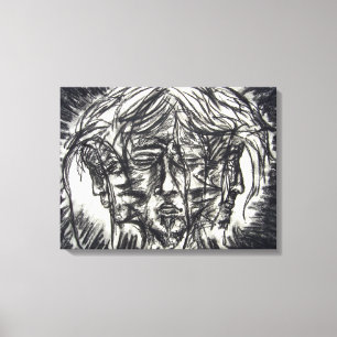 Toile Trois visages de la maladie du métal Dessin de cha