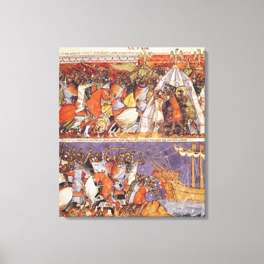 Toile Trojans envahissant le camp grec (Recto)