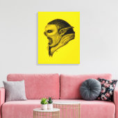 Toile Troll schwarz gelen design (Insitu(Salon))