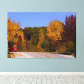 Toile Trolley Rouge - Couleurs des arbres d'automne (Insitu (Plancher de Bois))