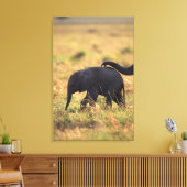 Toile Tronc d'éléphant touchant la progéniture, Kenya, (Insitu(Salon))