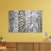 Toile Troncs d'arbres couverts de neige dans la vallée d (Insitu(Salon))