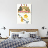 Toile Trône d'un empereur chinois, sceptre Yo-yo et casq (Insitu(Chambre))