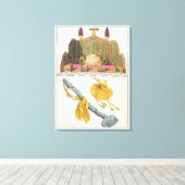 Toile Trône d'un empereur chinois, sceptre Yo-yo et casq (Insitu (Plancher de Bois))