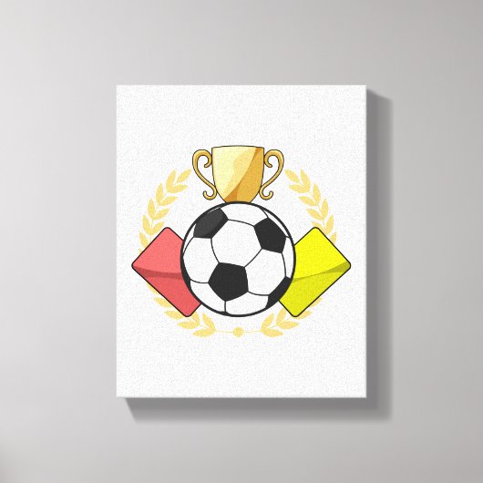 Toile Trophée de football rouge et jaune (Recto)