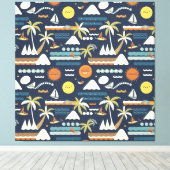 Toile Tropical Beach Fun Motif (Insitu (Plancher de Bois))