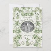Toile Tropical Hawaiian Island Bewaar de datum fot Kaart (Voorkant)