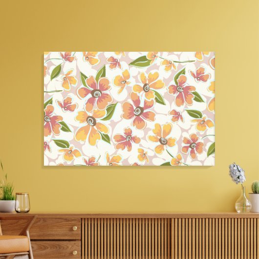 Toile Tropical Retro Botanical (Insitu(Salon))