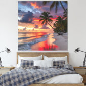 Toile tropical sunset beach (Insitu(Chambre))