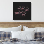 Toile Troupeau de pétroglyphe d'élans (Insitu(Chambre))