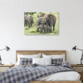 Toile Troupeau d'éléphants d'Afrique (Insitu(Chambre))