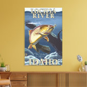 Toile Trout Fishing Cross-Section - Lochsa River, (Insitu(Salon))