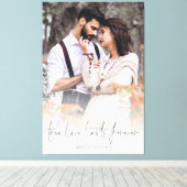 Toile True Love Lasts Forever Couple Photo Overlay (Insitu (Plancher de Bois))