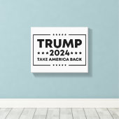 Toile Trump 2024 : Trump et l'Amérique (Insitu (Plancher de Bois))